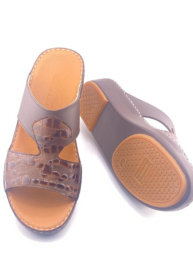 Premium Full Leather Arabic Sandals for Men | Handmade Genuine Leather Footwear