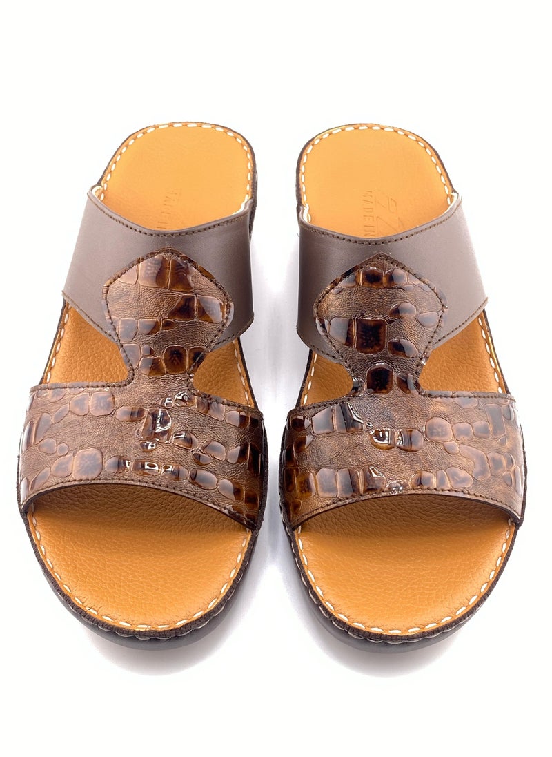 Premium Full Leather Arabic Sandals for Men | Handmade Genuine Leather Footwear