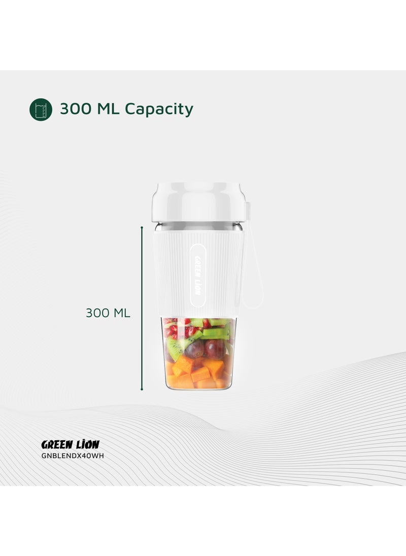 G-Blend X Portable Juicer 0.3L 40W / 18000 RPM / 30 Sec Operation / 6 Powerful Stainless-Steel Blades / 20 Times Blending - White