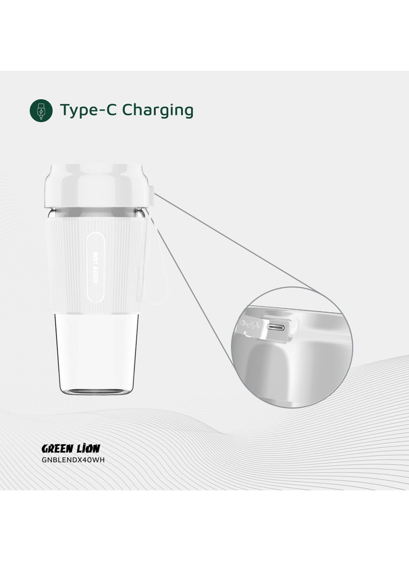 G-Blend X Portable Juicer 0.3L 40W / 18000 RPM / 30 Sec Operation / 6 Powerful Stainless-Steel Blades / 20 Times Blending - White