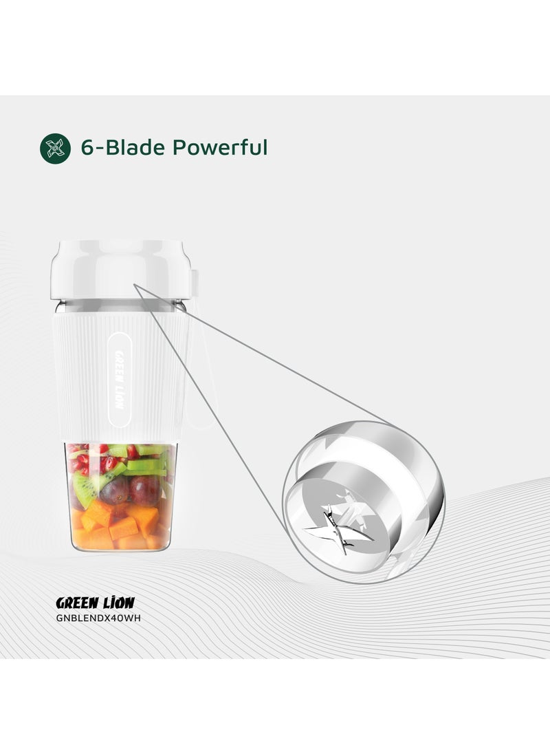 G-Blend X Portable Juicer 0.3L 40W / 18000 RPM / 30 Sec Operation / 6 Powerful Stainless-Steel Blades / 20 Times Blending - White