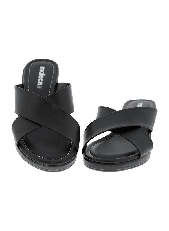Moleca Ladies Wedge Sandals Black | Made In Brazil