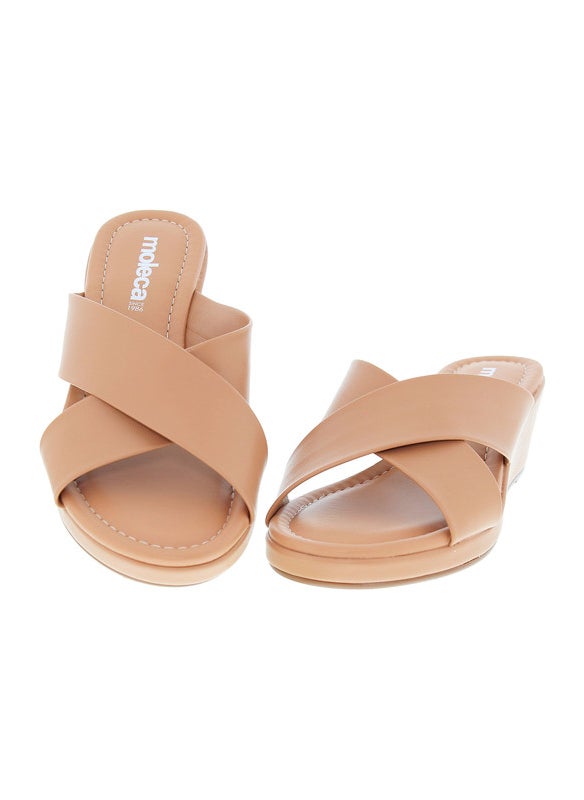 Moleca Ladies Wedge Sandals Nude | Made In Brazil