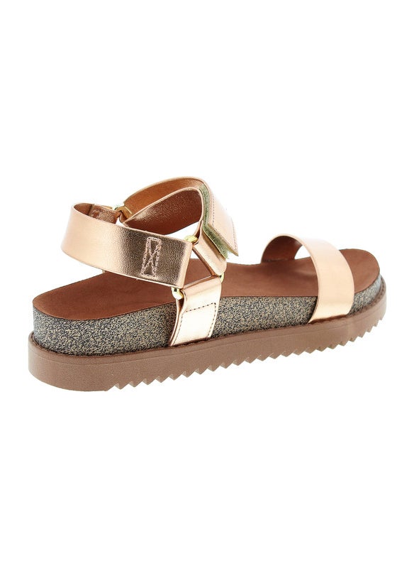 Moleca Ladies Sandals With Back Strap Rose Gold | Made In Brazil