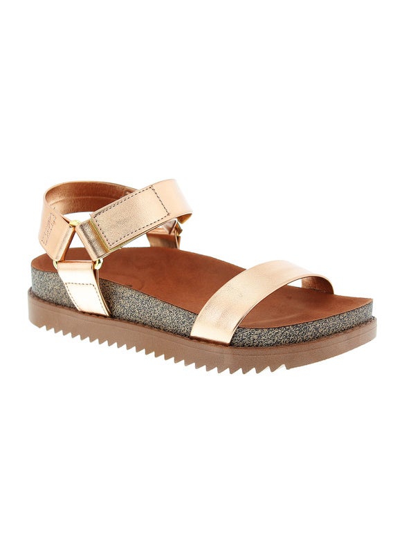 Moleca Ladies Sandals With Back Strap Rose Gold | Made In Brazil