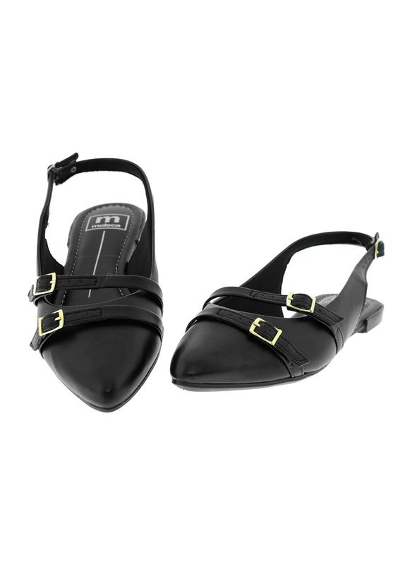 Moleca Ladies Sandals With Back Strap Black | Made In Brazil