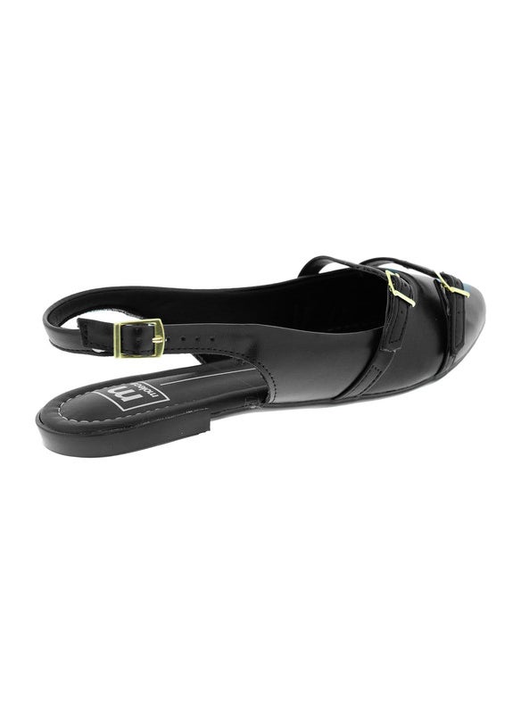 Moleca Ladies Sandals With Back Strap Black | Made In Brazil