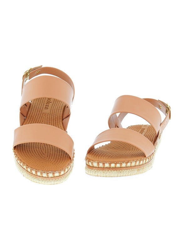 Moleca Ladies Sandals With Back Strap Nude | Made In Brazil