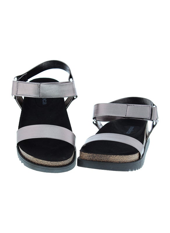Moleca Ladies Sandals With Back Strap Pewter | Made In Brazil