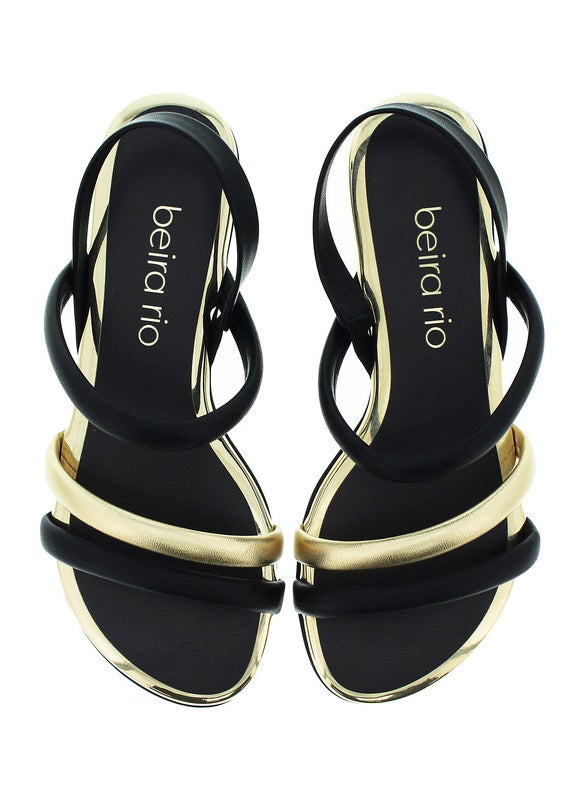 Beira Rio Ladies Sandals With Back Strap Black | Made In Brazil