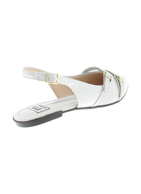 Moleca Ladies Sandals With Back Strap Off White | Made In Brazil