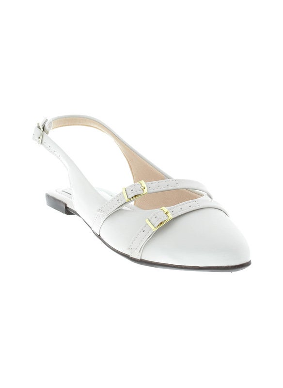 Moleca Ladies Sandals With Back Strap Off White | Made In Brazil
