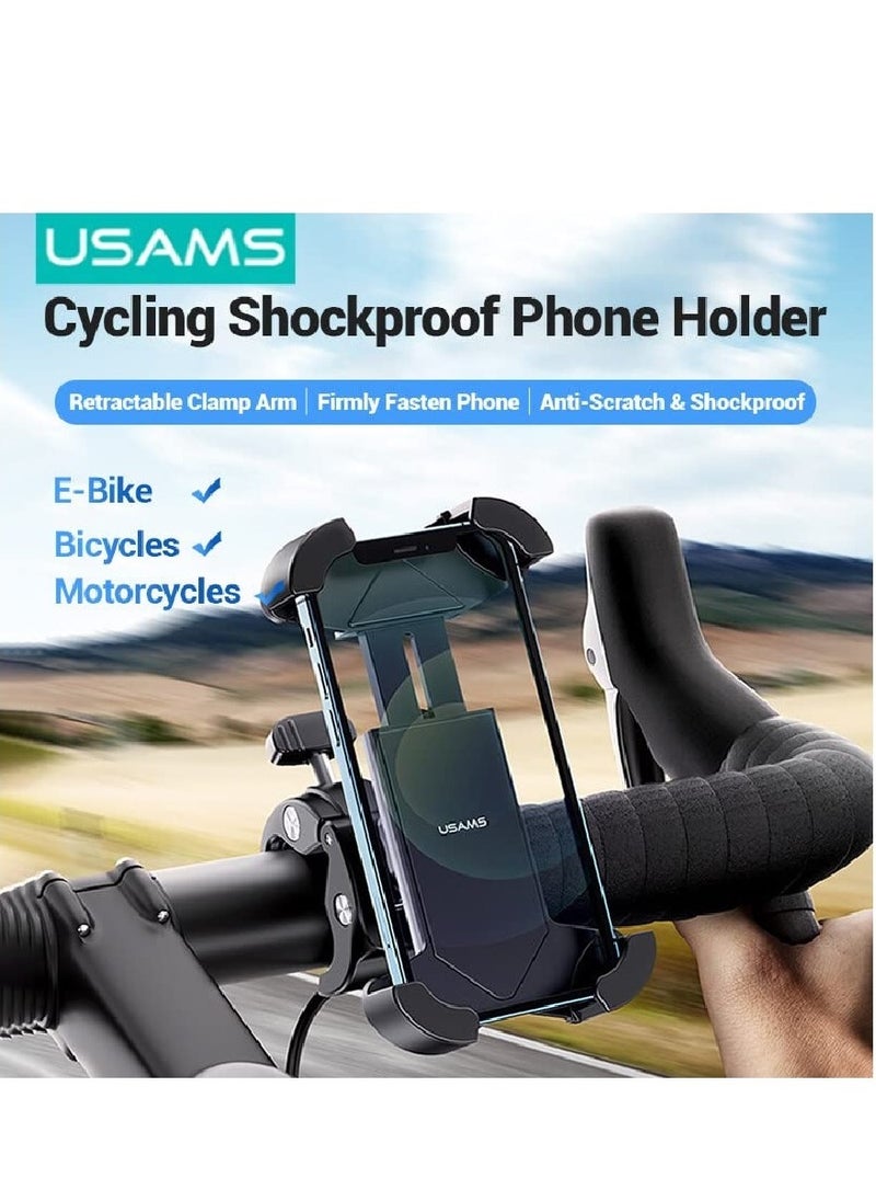 Bike Mobile Holder Motorcycle Bike Phone Mount 360 Rotatable for 4.5 - 7 Inch Phones Compatible Mobile Phone Stand for Bike/E-Bike/Motorcycle