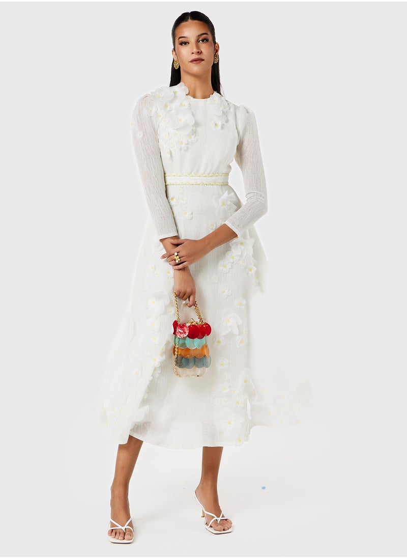Floral Applique Dress