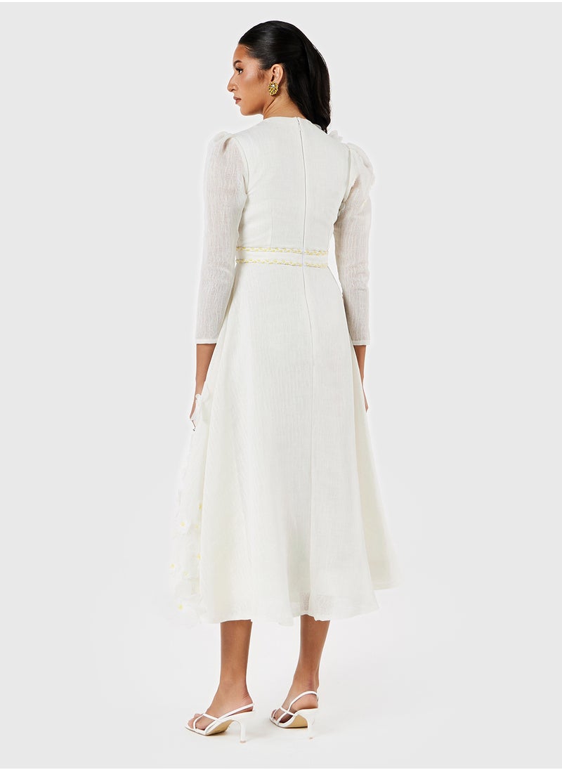 Floral Applique Dress