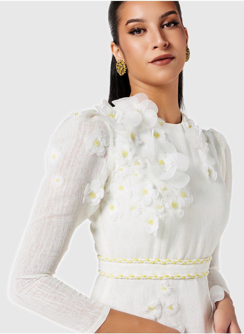 Floral Applique Dress