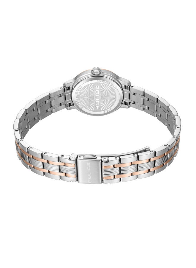 Women's Charm 27mm Two-Tone Watch with Grey Dial, Gold-Plated Roman Numerals & 316L Stainless Steel Bracelet