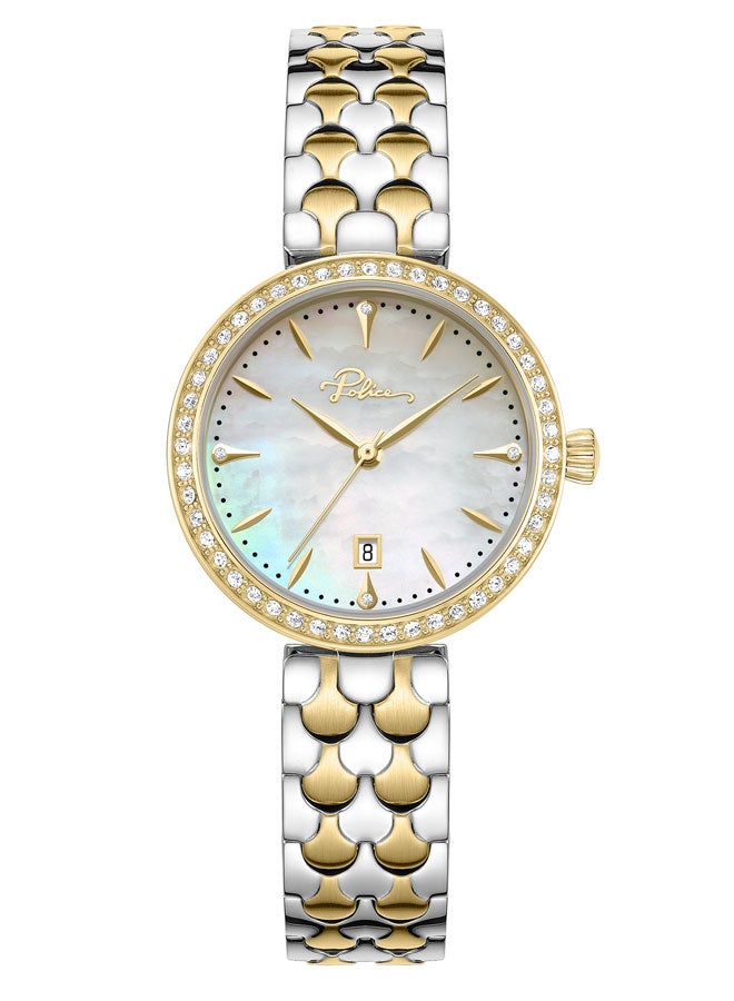 Women's Ophidia 28mm Watch with Champagne Mother-of-Pearl Dial, Gold Indexes & 316L Stainless Steel Bracelet