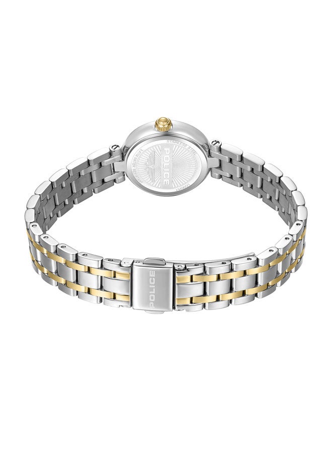 Women's Denali 36mm Two-Tone Watch with Silver Sunray Dial, Gold-Plated Hands & 316L Stainless Steel 5-Link Bracelet