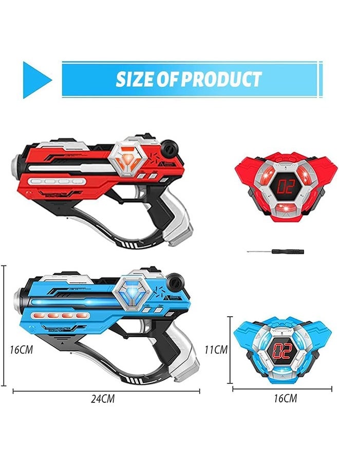 Laser Tag Guns Set of 4 Laser Tag Guns with Digital LED Score Display Vests,Gifts for Teens and Adults Boys & Girls,Adults and Family Fun,Gift for Kids Ages 6 7 8 9 10 11 12+Year Old Boy