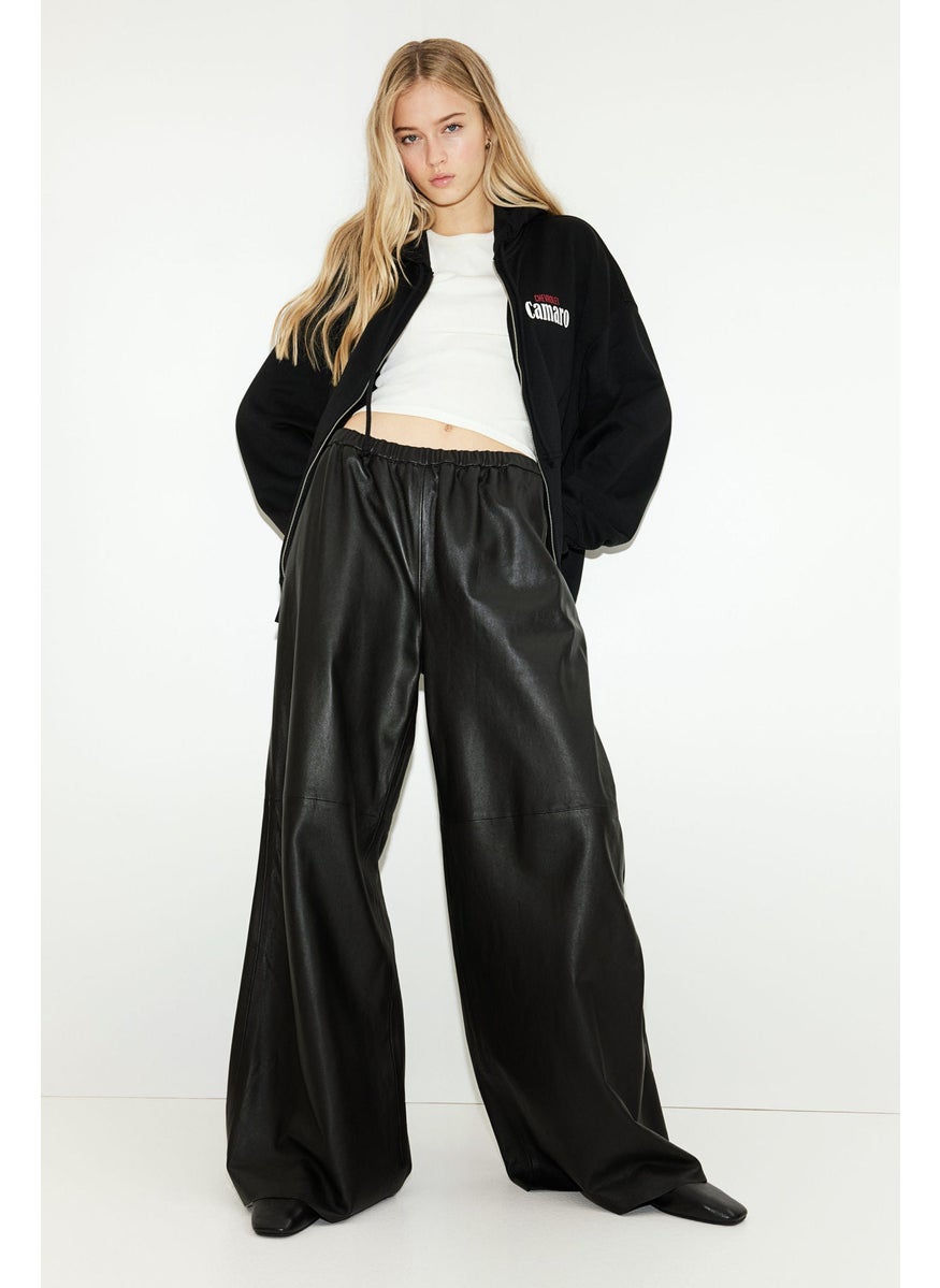 Oversized Printed Zip-Through Hoodie