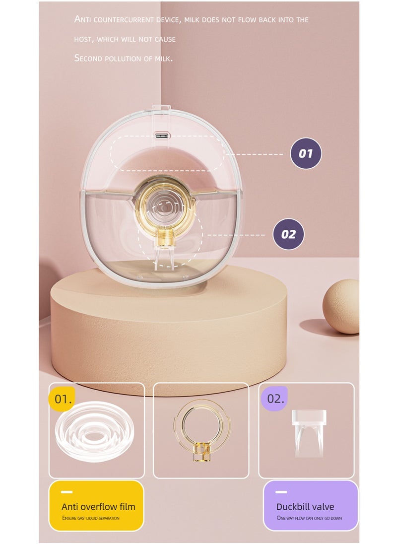 Hands Free Electric Wearable Breast Pump with LED Display 3 Mode and 9 Levels 27MM Flange