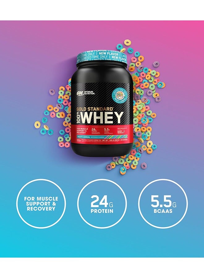 100% Whey Protein Powder Primary Source Isolate 24 Grams Protein Fruity Cereal 29 Servings 900 Grams