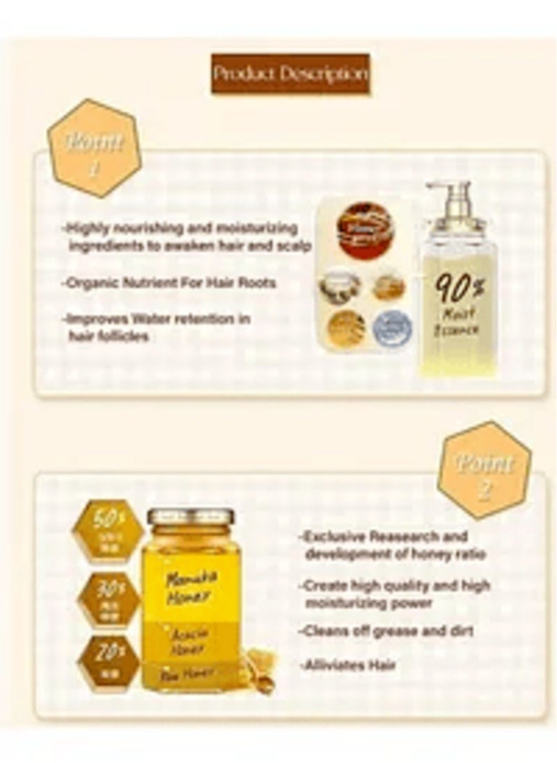 &Honey Deep Moist Hair Oil 3.0 - Intensive Hydrating Hair Treatment Oil with Honey, Moroccan Argan Oil, and Hyaluronic Acid - 100ml - For Dry and Damaged Hair - Sulfate-Free, Paraben-Free - Infused with Bulgarian Damask Rose Fragrance