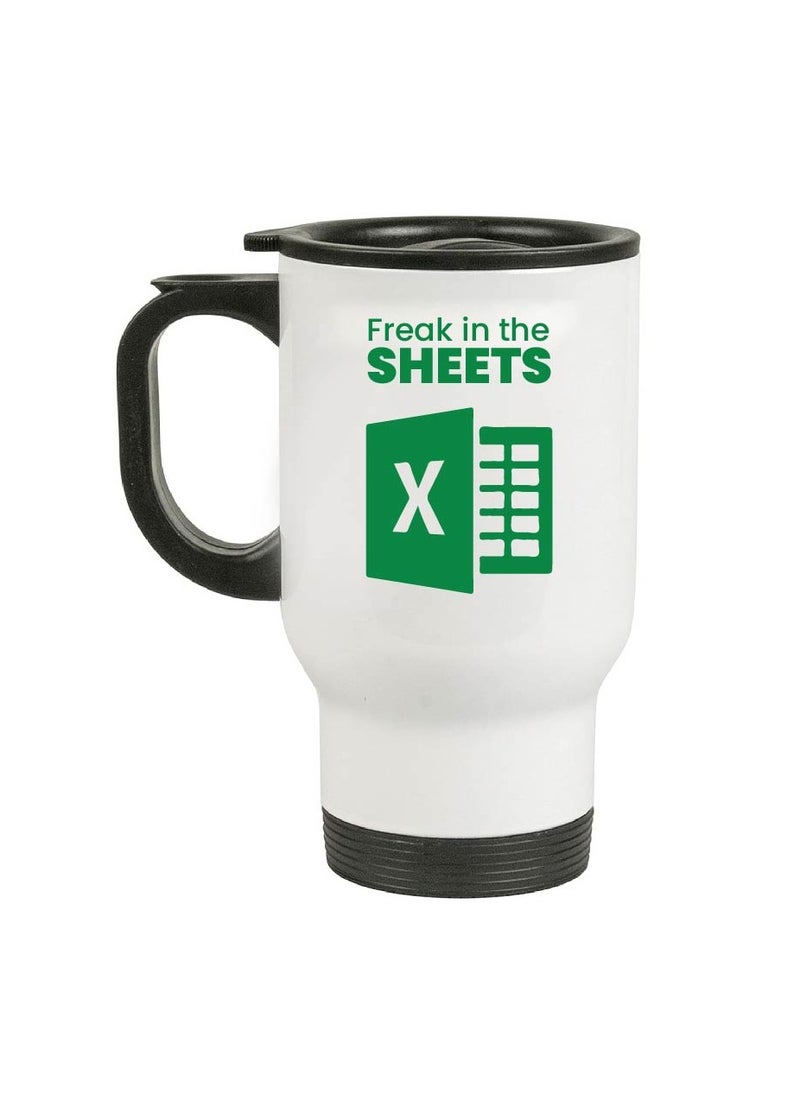 Excel Cheat Sheet Printed Travel Mug - The Ultimate Accountant Gift for Employees - Group Excel Shortcut Travel Mug - Ideal Birthday Gifts for Coworkers - Colleagues - Friends and Family