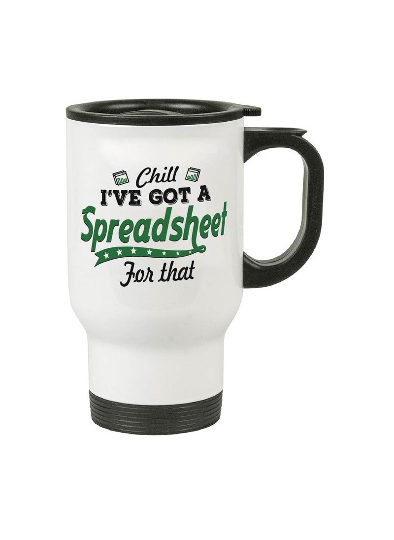 Excel Cheat Sheet Printed Travel Mug - The Ultimate Accountant Gift for Employees - Group Excel Shortcut Travel Mug - Ideal Birthday Gifts for Coworkers - Colleagues - Friends and Family