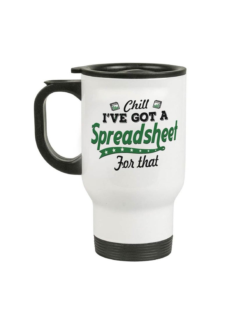 Excel Cheat Sheet Printed Travel Mug - The Ultimate Accountant Gift for Employees - Group Excel Shortcut Travel Mug - Ideal Birthday Gifts for Coworkers - Colleagues - Friends and Family