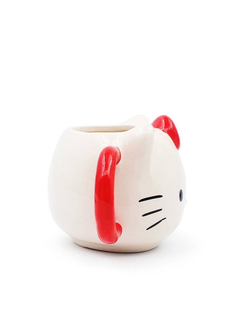 Creative Kt Cat Mug (500ml) Cartoon Bow Milk Cup Ceramic 3d Water Cup Suitable For Giving To Friends As A Water Cup Gift