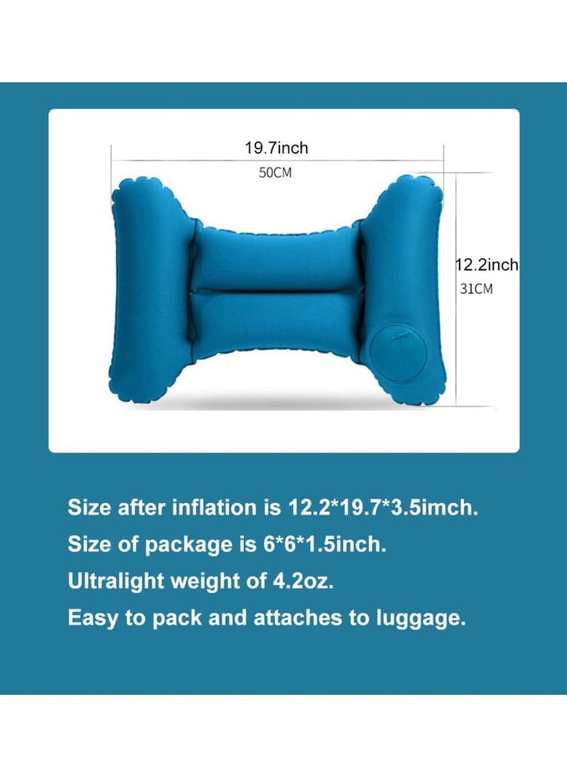 Inflatable Lumbar Support, Travel Waist Air Pillow Inflatable Waist Pillow Lumbar Support Pillow Waist Comfort Inflatable Air Pillow for Journey Traveling Airplanes/Cars/Buses/Trains/Office