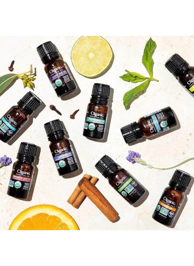 Cliganic Organic Bergamot Essential Oil, 100% Pure Natural for Aromatherapy | Non-GMO Verified