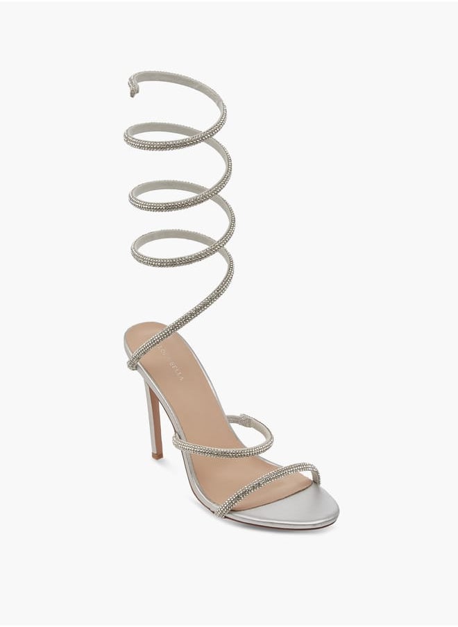 Women Embellished Gladiator Sandals with Stiletto Heels Ramadan Collection