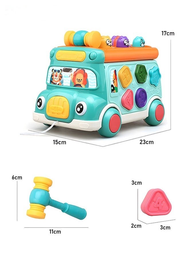 Pounding Toys For Toddlers Educational Toy Pull Along Bus Gopher Toy For Boys Girls Birthday Gift