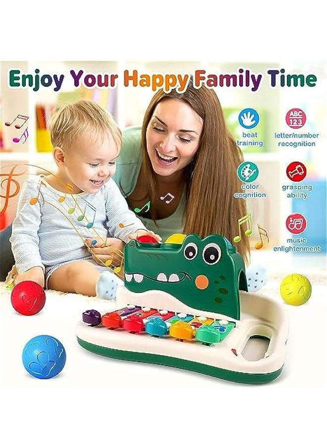 Dinosaur Hammering Pounding Toys for Toddlers, Montessori Baby Musical Learning Toys, Birthday Gifts For 1 2 3 Year Old Baby Boys Girls