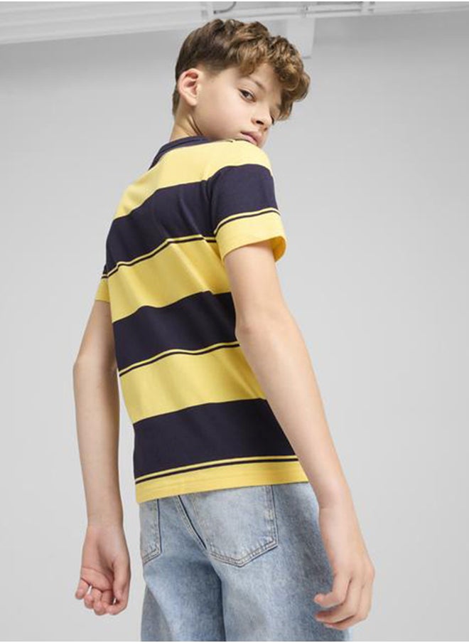 Youth All Over Printed Striped T-Shirt