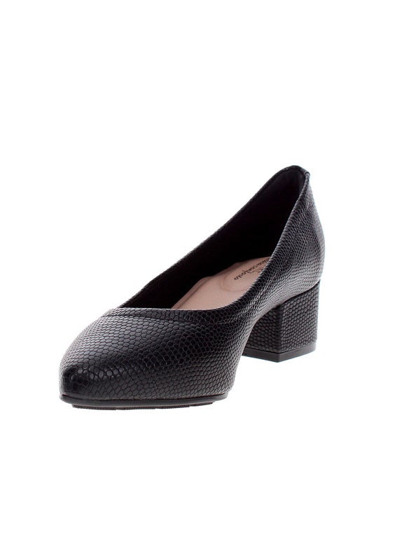 Modare Ladies Mid Heel Shoes Black | Made In Brazil