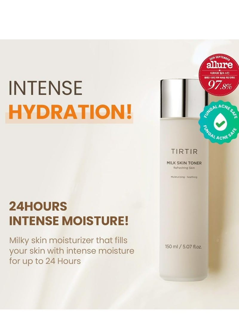 Milk Skin Rice Toner – 5.07 fl.oz | Deep Hydrating Toner with Niacinamide, Ceramide & Rice Bran Extract | Korean Skincare for Glass Skin | Vegan, Fragrance-Free & Alcohol-Free