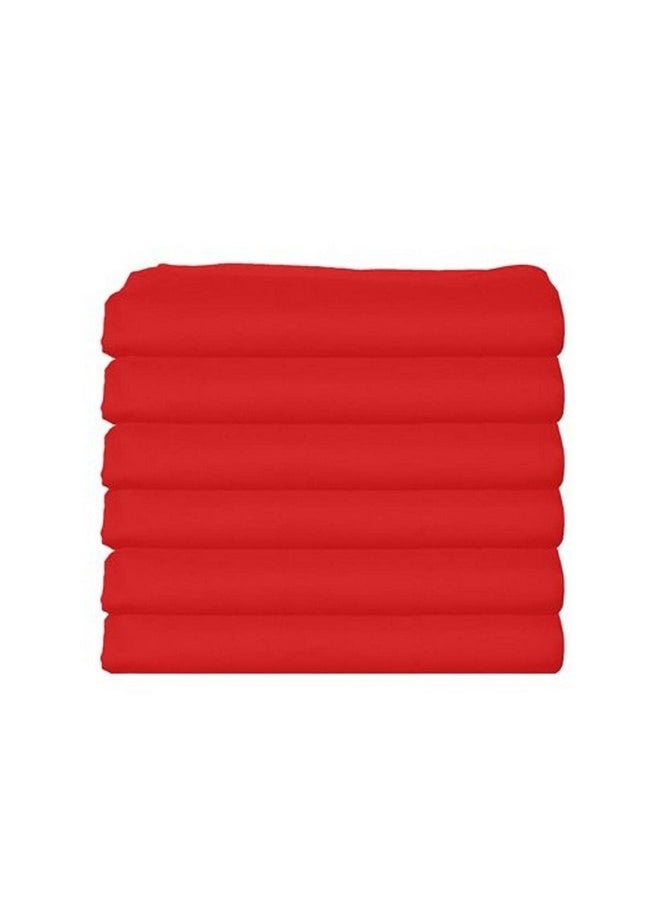 bkb Daycare 6 Piece Fitted Crib and Toddler Sheets, Red