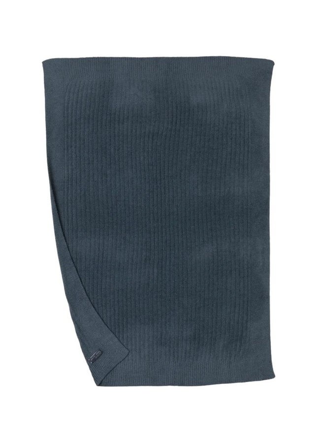 Barefoot Dreams CozyChic Lite Ribbed Baby Blanket, Smokey Blue 30