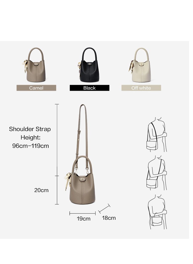 Stylish Bostanten Women's Fashionable Bucket Bag – Chic & Versatile Hand bag for Every Occasion / Brown