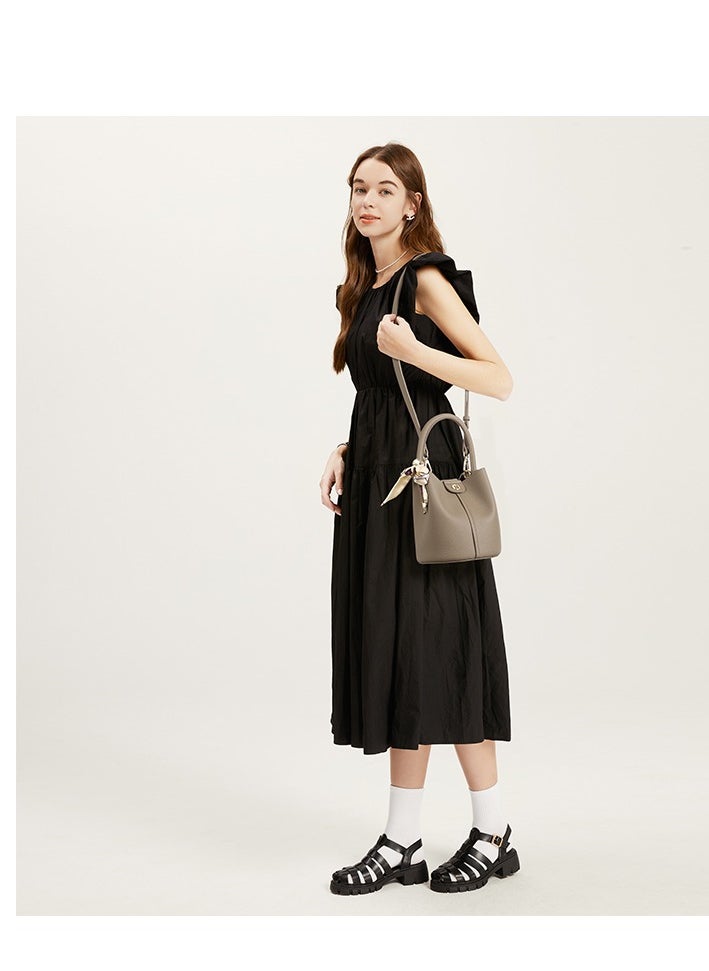 Stylish Bostanten Women's Fashionable Bucket Bag – Chic & Versatile Hand bag for Every Occasion / Brown