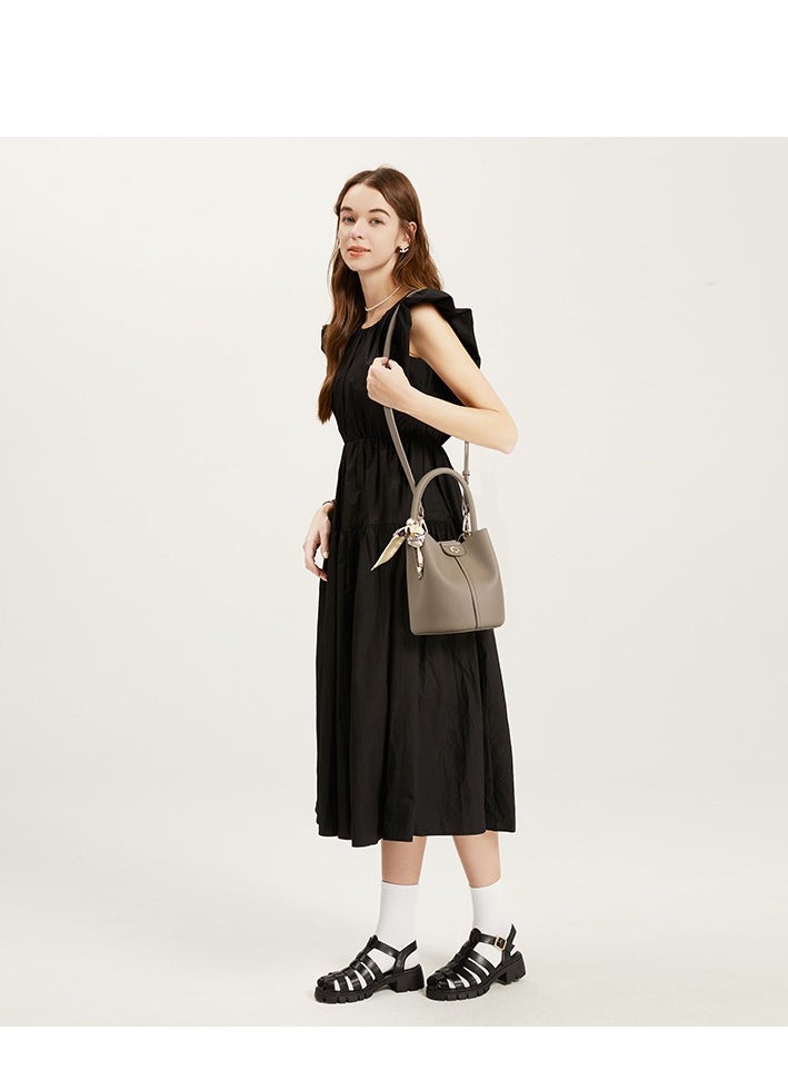 Stylish Bostanten Women's Fashionable Bucket Bag – Chic & Versatile Hand bag for Every Occasion / Brown