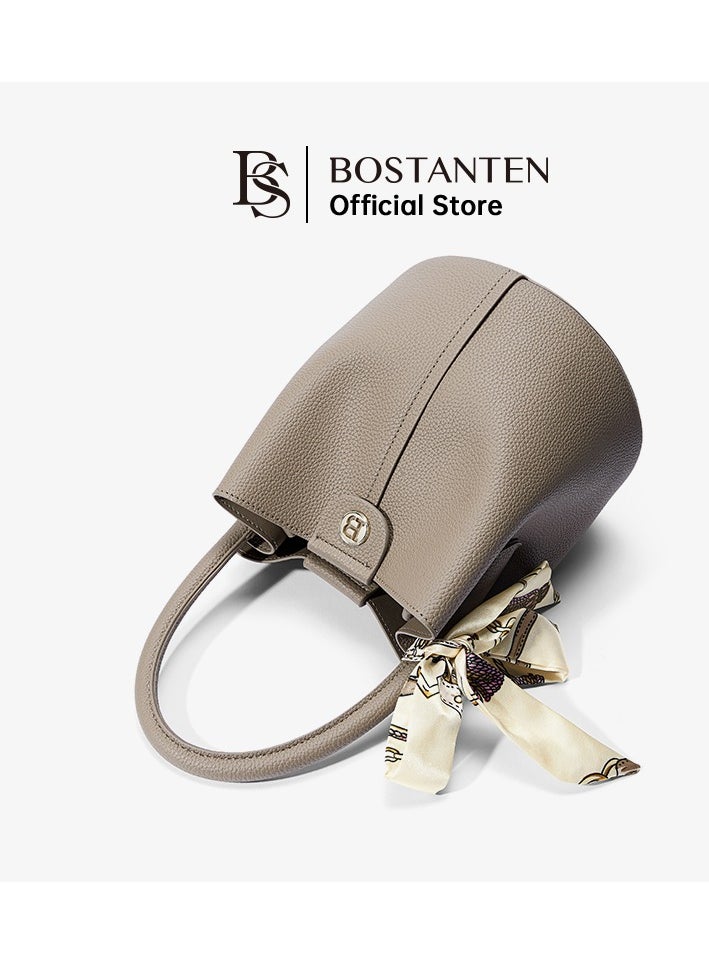 Stylish Bostanten Women's Fashionable Bucket Bag – Chic & Versatile Hand bag for Every Occasion / Brown