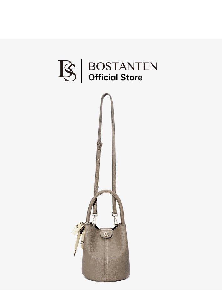 Stylish Bostanten Women's Fashionable Bucket Bag – Chic & Versatile Hand bag for Every Occasion / Brown