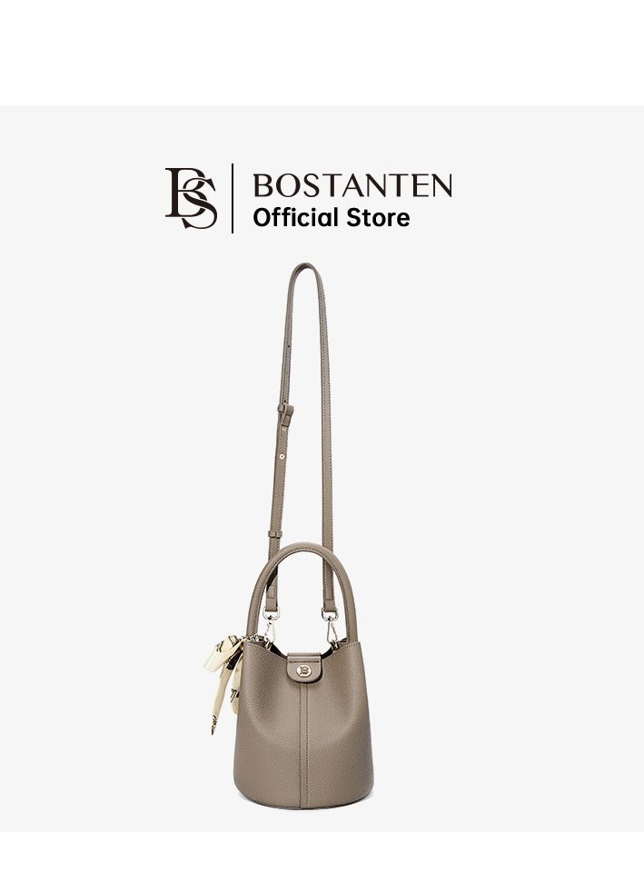 Stylish Bostanten Women's Fashionable Bucket Bag – Chic & Versatile Hand bag for Every Occasion / Brown