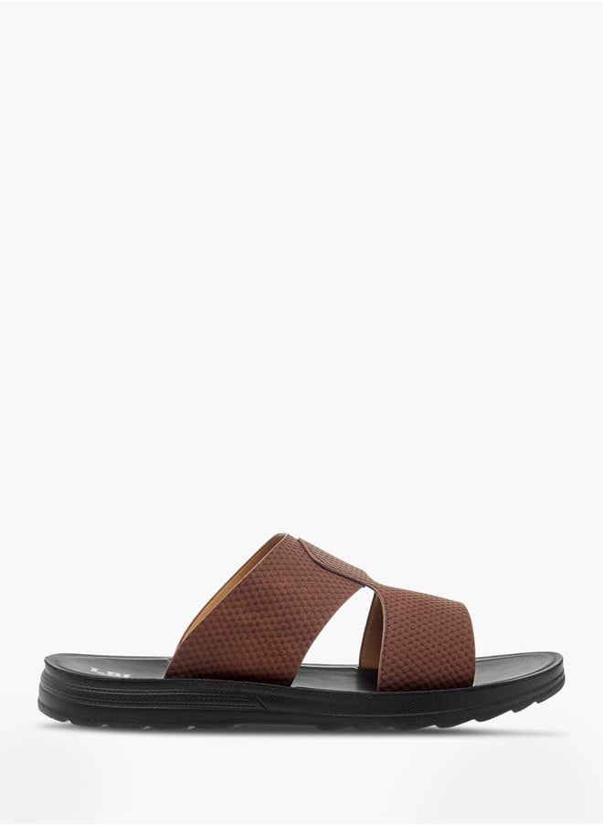 Men Textured Slip-On Arabic Sandals Ramadan Collection