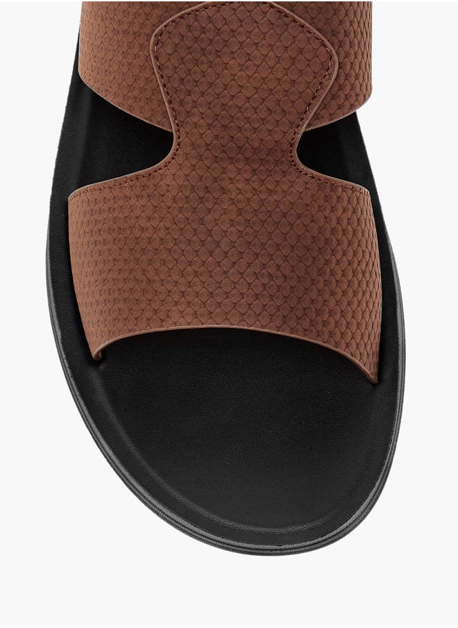 Men Textured Slip-On Arabic Sandals Ramadan Collection